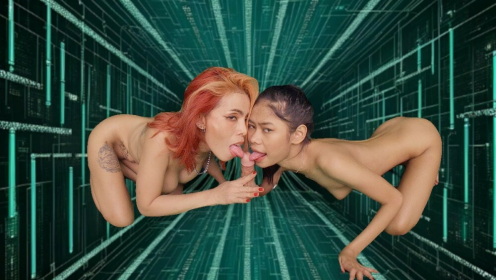 AmyVR and Gael in Intense Blowjob Action