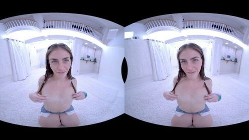 Tiny Rhea's Hot Teen Striptease in 4K VR