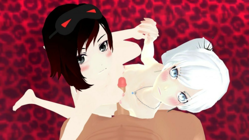 RWBY Parody: Weiss & Ruby in Wild Threesome