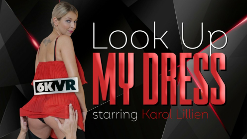 Karol Lilien Upskirt Tease in Red Dress VR