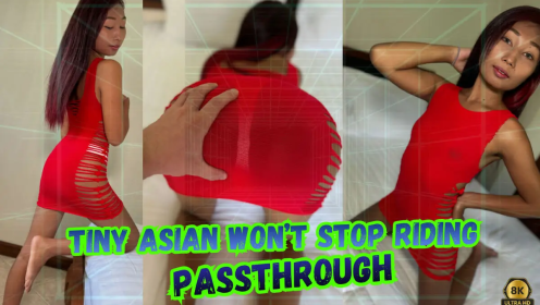 Tiny Asian Won’t Stop Riding in VR [Passthrough]
