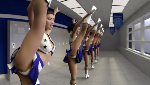 Cheerleader Fantasy in Stunning 4K CGI