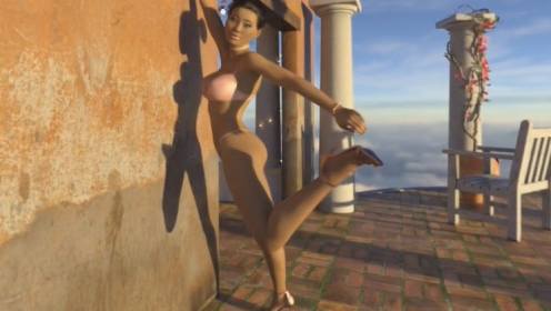 Erotic CGI Body Scan in Stunning Clouds
