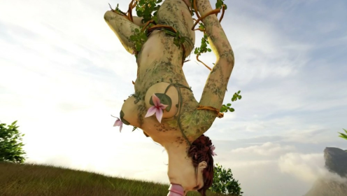 Arkham Knight - Poison Ivy Spinning Blowjob while Hanging from a Tree (A XXX Parody)