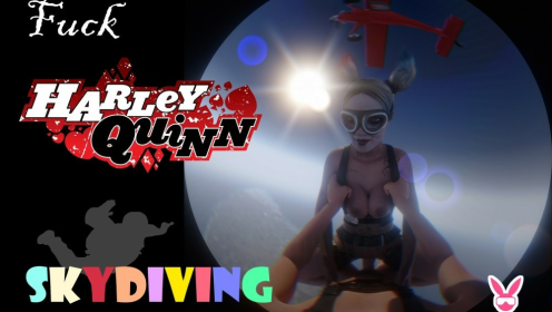 Fuck Harley Quinn skydiving shortly before opening the parachute (A XXX Parody)