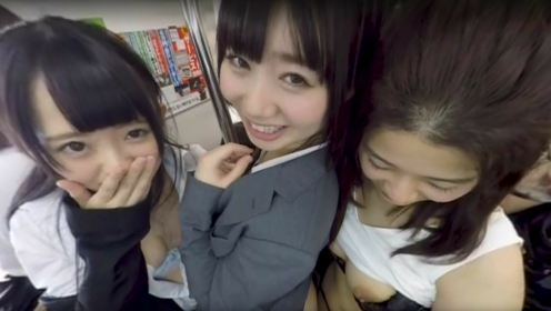 Steamy Train Encounter in Crowded Car VR