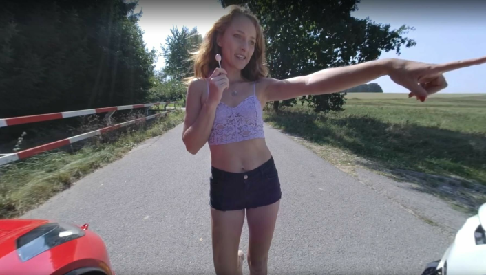 Lucianna Lucci in Thrilling VR Racing Action - Image 1