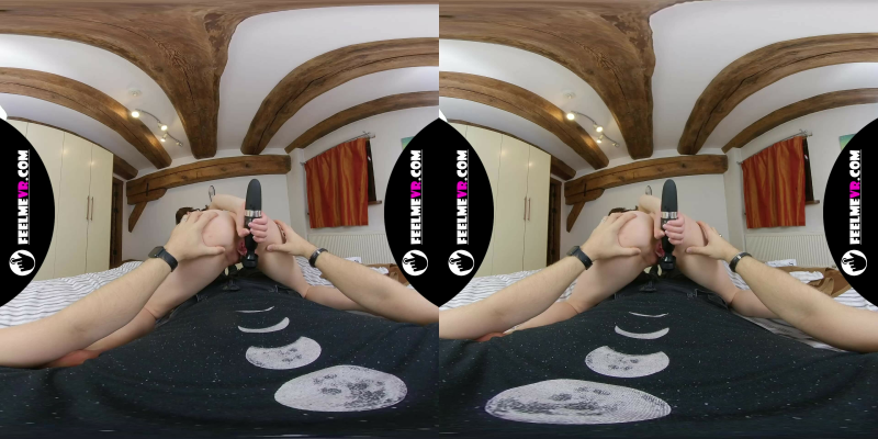 VR180 Video, Busty Lina Masturbates With Vibrator On Man - Image 7