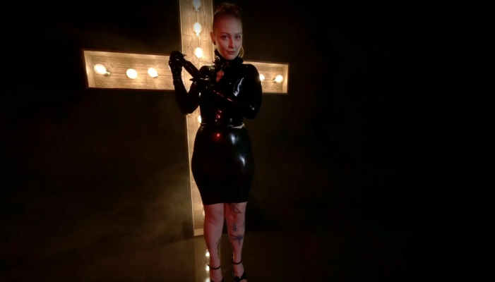 Ripping Off My Black Latex Dress - Image 4