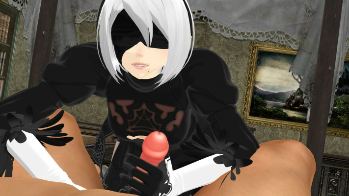Nier Automata 2B Intense Handjob & BJ VR Parody - Image 5