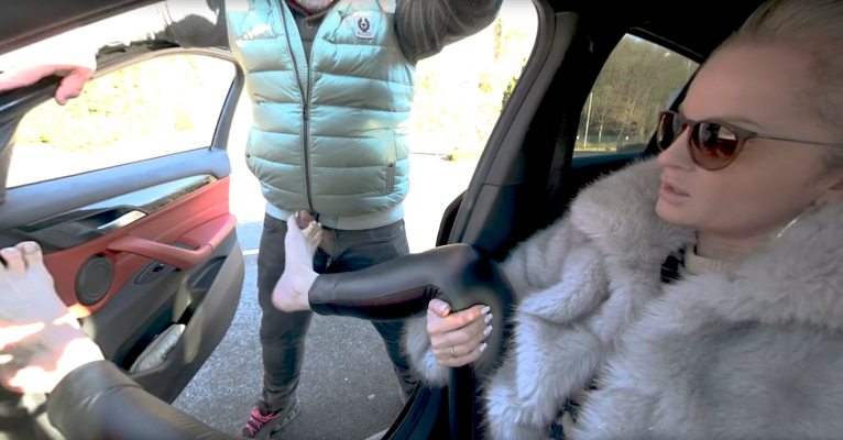 Sabdeluxe Hot Car Footjob Adventure - Image 4