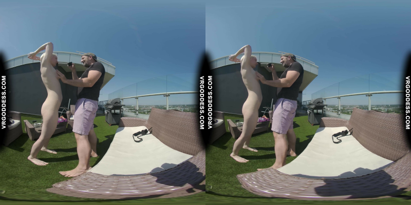 Skinny Pale Ingrida Giving Me Risky Public Rooftop Blowjob Getting Caught Letting Me Cum On Her Tits - Image 1