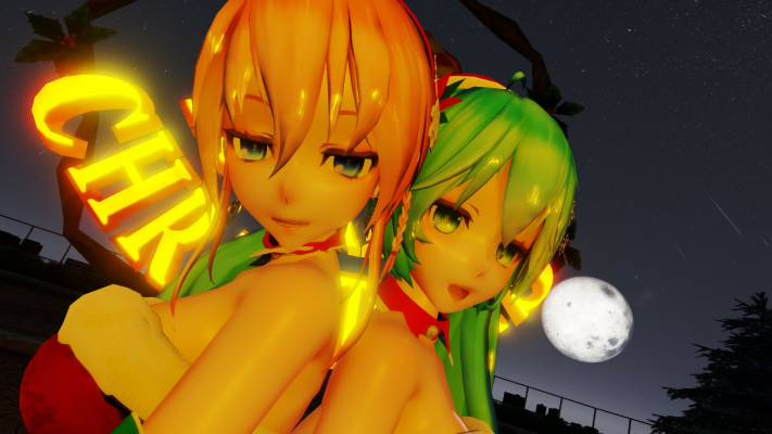 Xmas Vocaloids Buttjob Frenzy with Hatsune Miku - Image 1