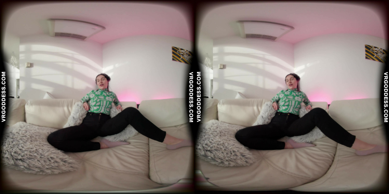 Ellah's Sensual Solo on White Couch - Image 1