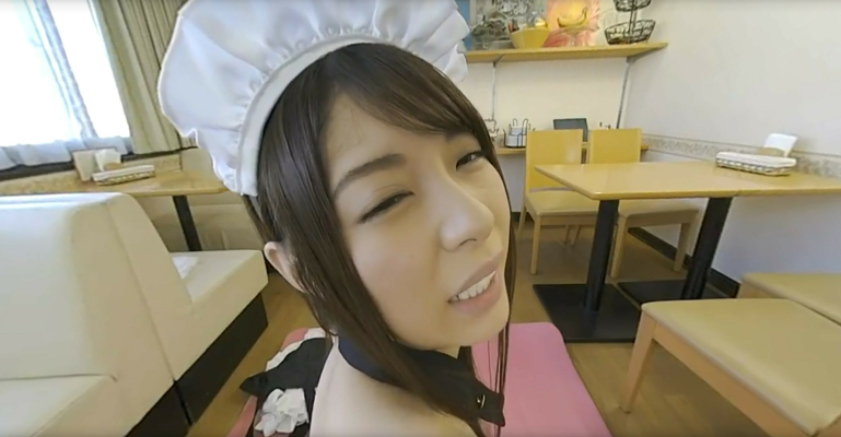 Rena Aoi Sizzles in VR Restaurant Fantasy - Image 2