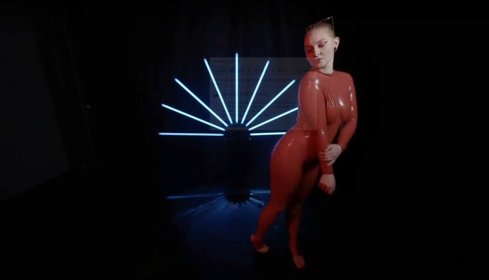 Red Latex Lady Takes A Shower - Image 7