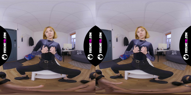 Redhead Big Tits Teen Lilly Mays Virtual Reality Striptease - Image 1